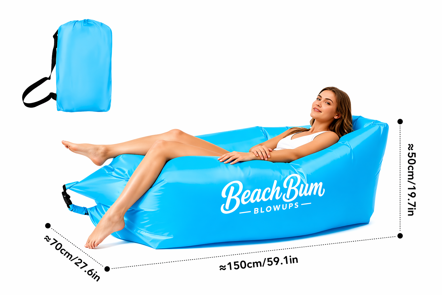 Beach Bum Blowups Inflatable Lounger