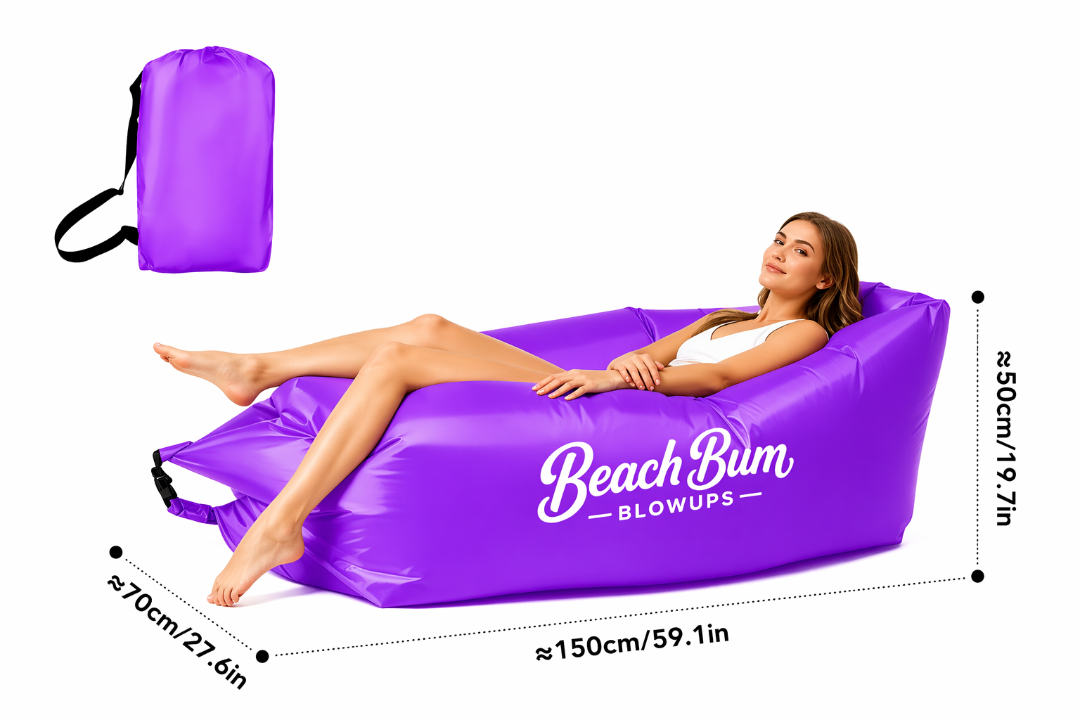 Beach Bum Blowups Inflatable Lounger