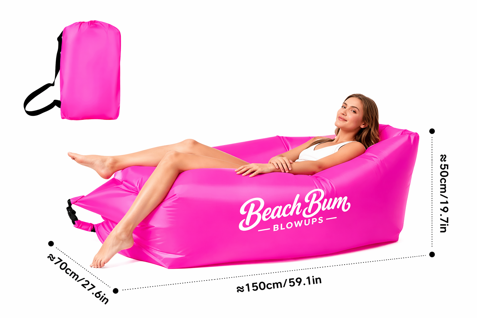 Beach Bum Blowups Inflatable Lounger