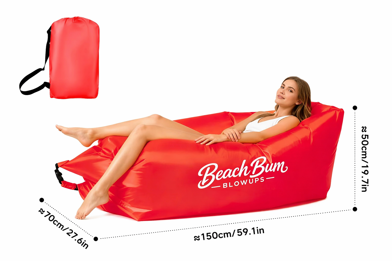 Beach Bum Blowups Inflatable Lounger