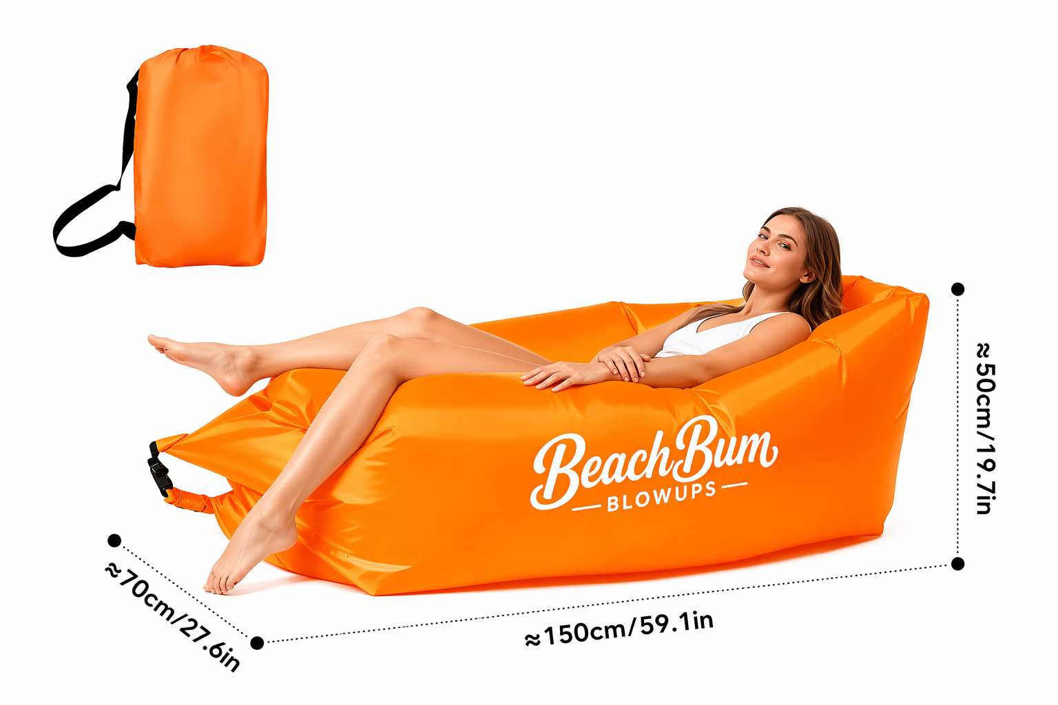 Beach Bum Blowups Inflatable Lounger