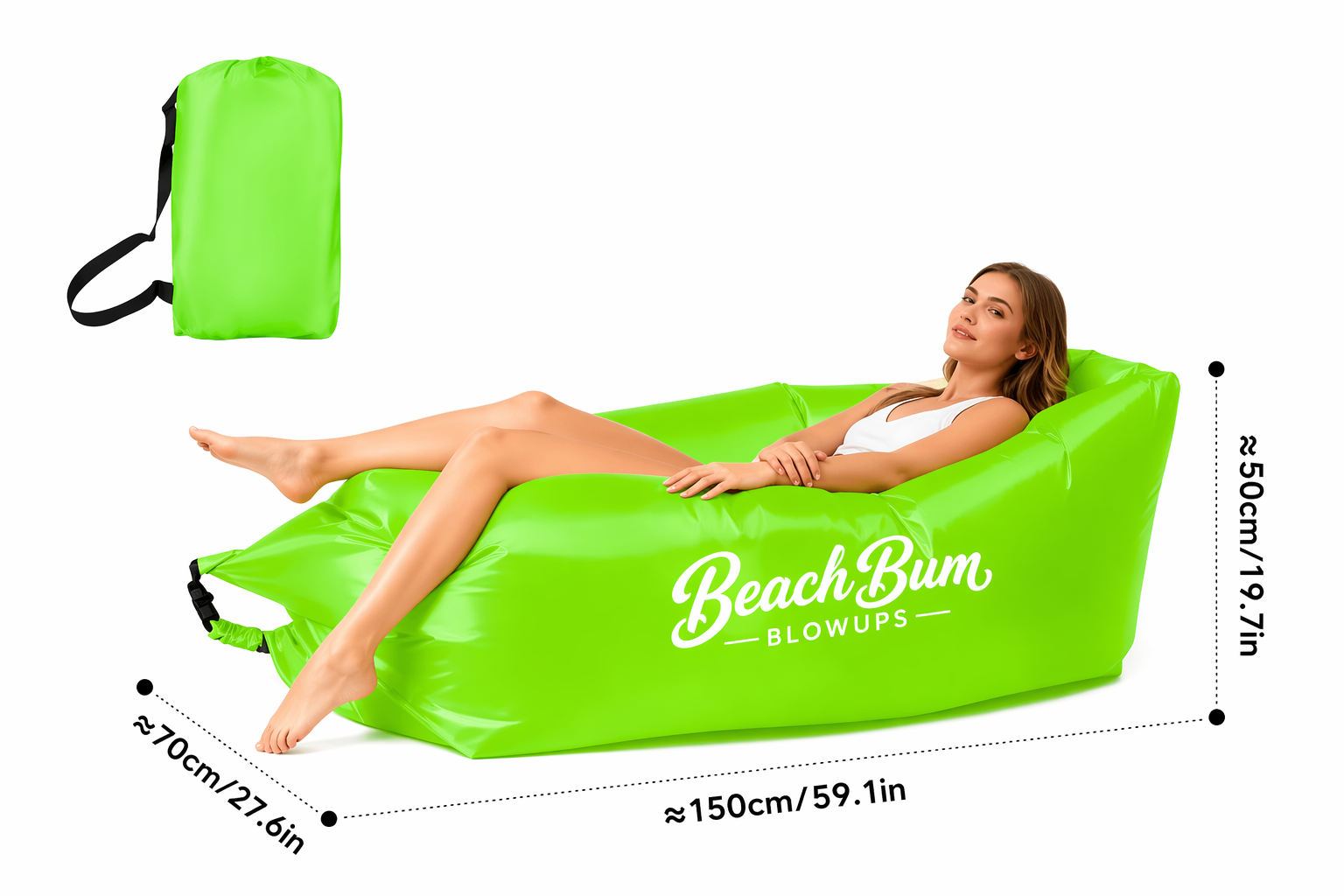 Beach Bum Blowups Inflatable Lounger